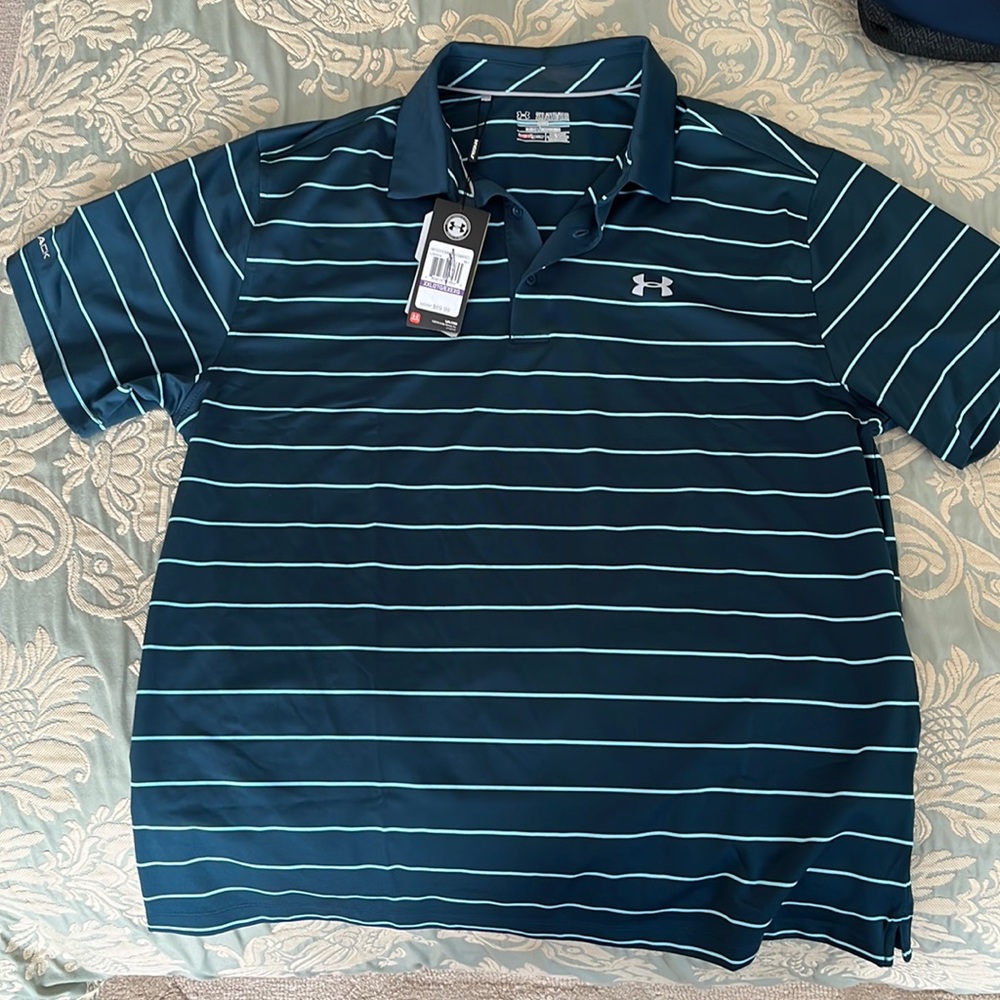 Under Armour striped golf shirt
